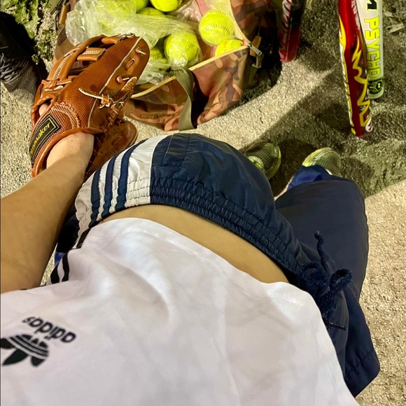 Vintage Adidas Tapered Crop Tank Top Black and White - Picture 6 of 6